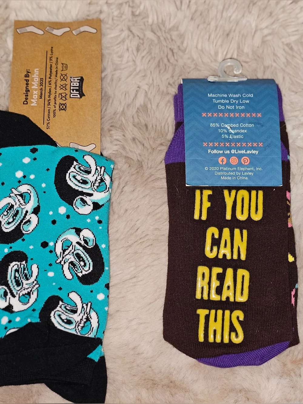 NWT Bring Me Some Donuts Funny Face Horse Novelty Women's Socks 3 Pc Lot Sz 5-10